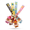 Colorful Cartoon Star Cookie Keychain accessories featuring fun cupcake designs, perfect for keys and bags.
