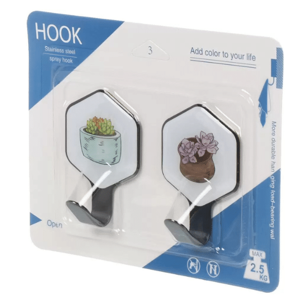 Perfect Dealz 2 Piece Plastic Sticky Hooks