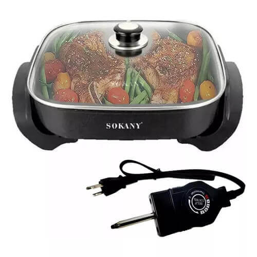 Perfect Dealz Square Nonstick Electric Frying Pan