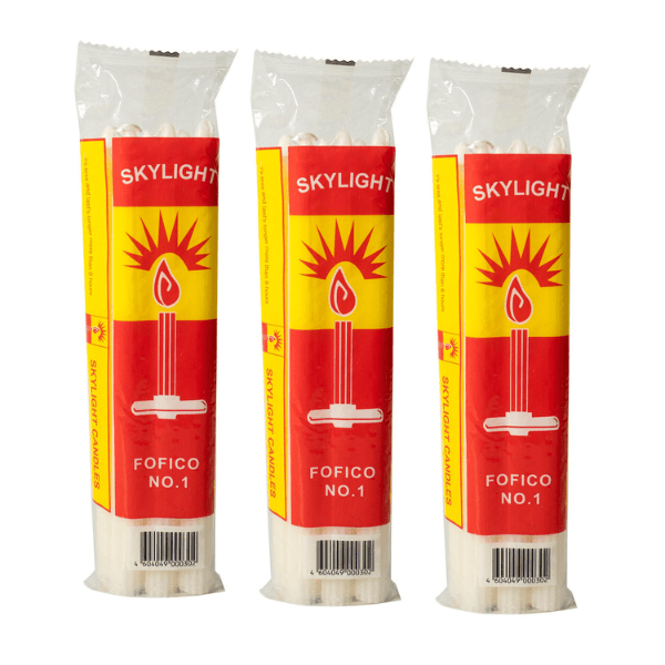 6 Piece White Candles image 0