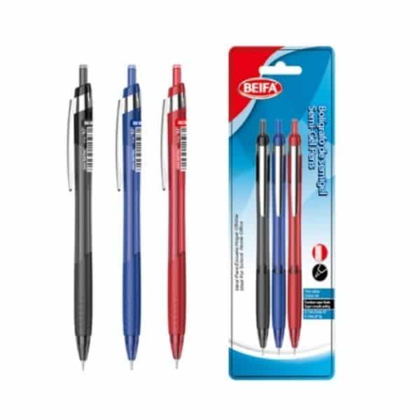 Perfect Dealz 7 Millimetre Black Blue & Red Pens
