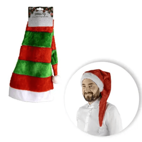 Festive Extra-Long Santa Hat for Christmas Fun image 1