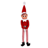 Festive Christmas Elf Decoration — Naughty Elvie 30cm with playful expression and striped legs.