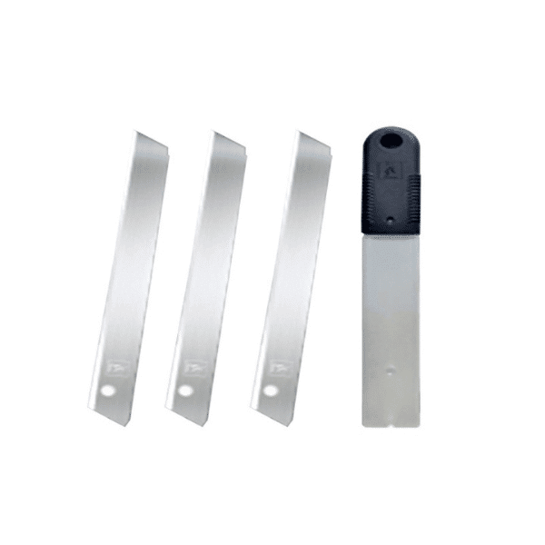 10 pcs Heavy-Duty 18 mm Snap-Off Utility Blade set including replacement blades and a durable handle.