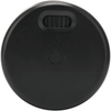 Mini Home & Outdoor Movie Projector remote control back view, featuring a circular design and interface.