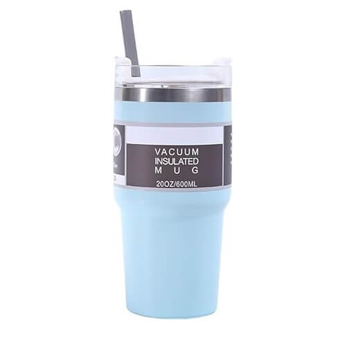 Perfect Dealz 600ml Stainless Steel Travel Portable Vacuum Insulated Flask Cup with Straw