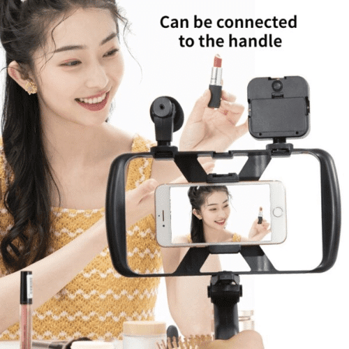 Perfect Dealz Professional Live Broadcast LED Tripod with Microphone for Content Creators