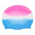Multi-Coloured Silicone Swim Cap image 0