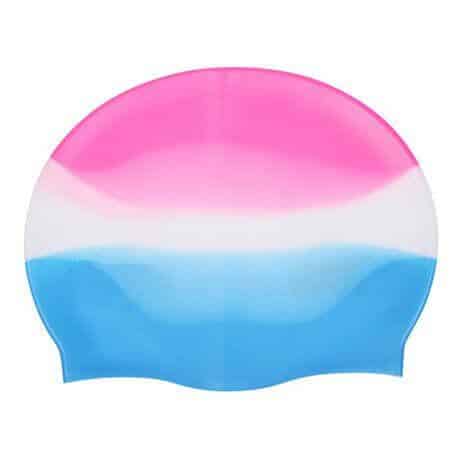 Multi-Coloured Silicone Swim Cap image 0
