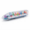 Transparent Mechanical Gear Train Toy showcasing colorful gears and numbers in a transparent design to engage curious minds.