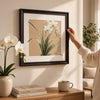 Framed White Orchid Botanical Wall Art Print