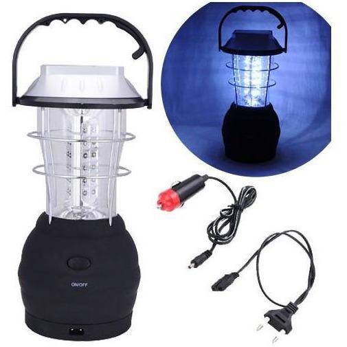Portable 36-LED Super Bright Hand Crank Solar LED Lantern image 1