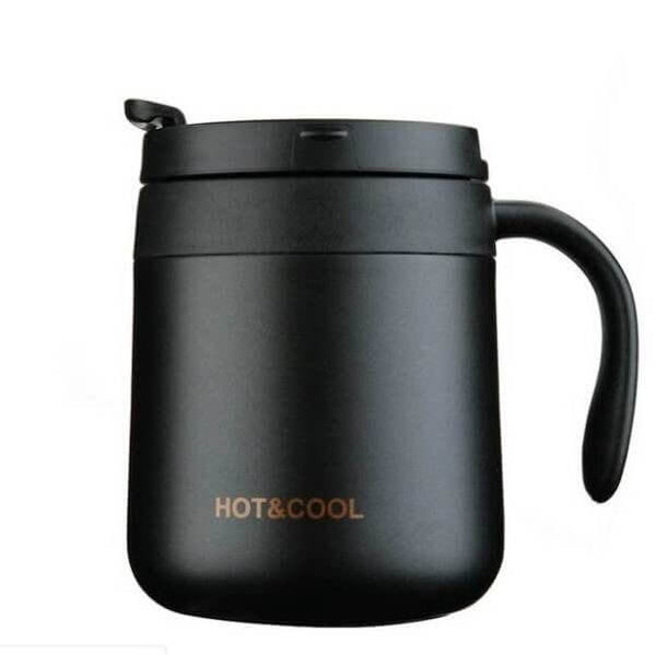 Stainless Steel Leak Proof Vacuum Coffee Mug with Handle image 1