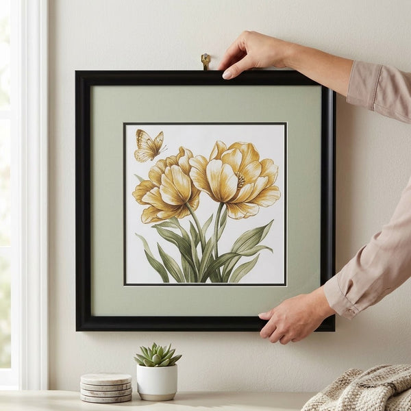 Framed Botanical Floral Wall Art Print