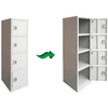 4-Compartment Steel Locker showcasing its secure and organized storage features with multiple compartments.