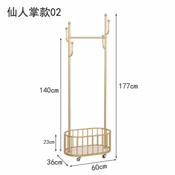 Nordic Clothes Rack on Wheels image 2