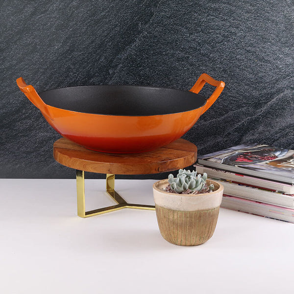 Perfect Dealz Cast Iron Chef Wok