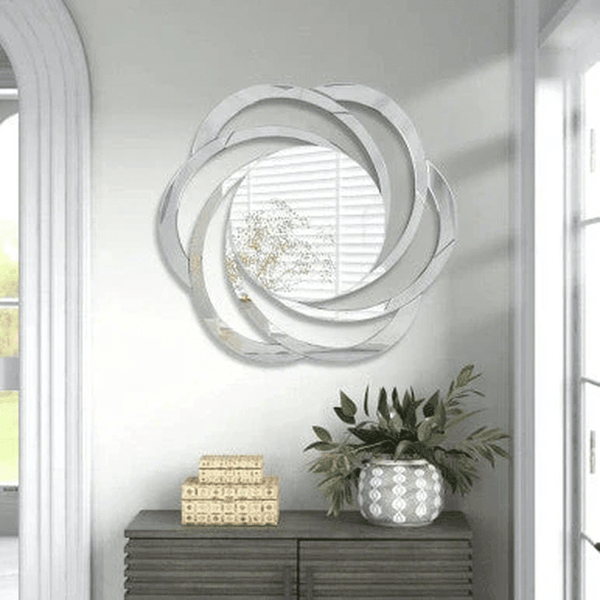 Perfect Dealz Swirl Flow Frameless Wall Mirror
