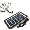 3.8W Portable Solar Panel for Outdoor Charging with multiple charging connectors and a black frame.