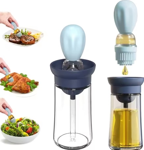 Perfect Dealz 2 in 1 Oil Brush And Spray Dispenser Bottle
