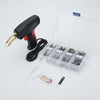 Hot Stapler Plastic Repair Kit with 1200PCS Staples, featuring a stapler gun and assorted stainless steel staples.