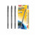12 pcs Black Semi Gel Pens packaging with three pens displayed, showcasing the product features and quality.