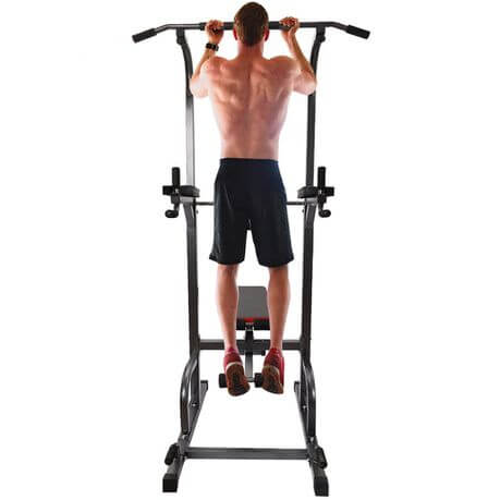 Perfect Dealz All in One Pull Up Bar Adjustable Tower Dip Station With Bench Bar