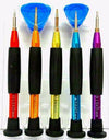 7 in 1 Precision Telecom Screwdriver Tool Set with colorful handles for electronics repair and maintenance.