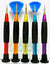 7 in 1 Precision Telecom Screwdriver Tool Set with colorful handles for electronics repair and maintenance.