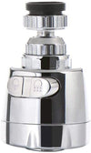 Anti-Splash Filter Nozzle Faucet Adapter with chrome finish and adjustable spray settings