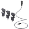 4 in 1 Flexible Charger Dock Stand with USB connections and flexible cable for versatile charging solutions.