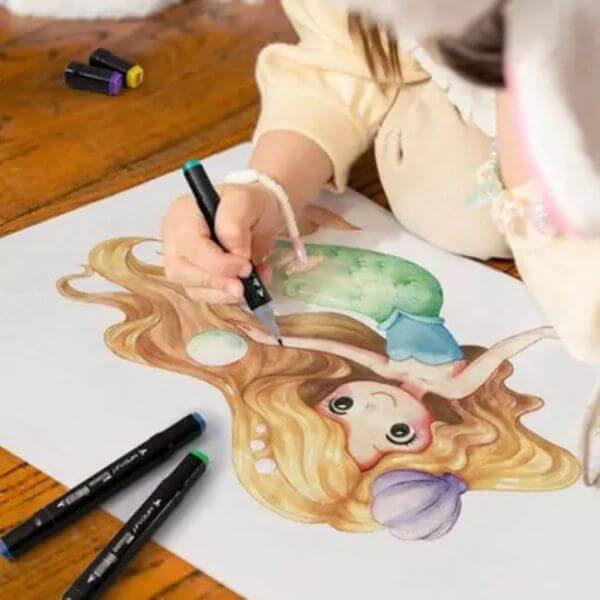 Perfect Dealz 120Pcs Art Sketch Drawing Twin Marker Painting Pen Set