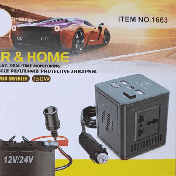 150W Car Power Inverter with Dual USB Output image 2