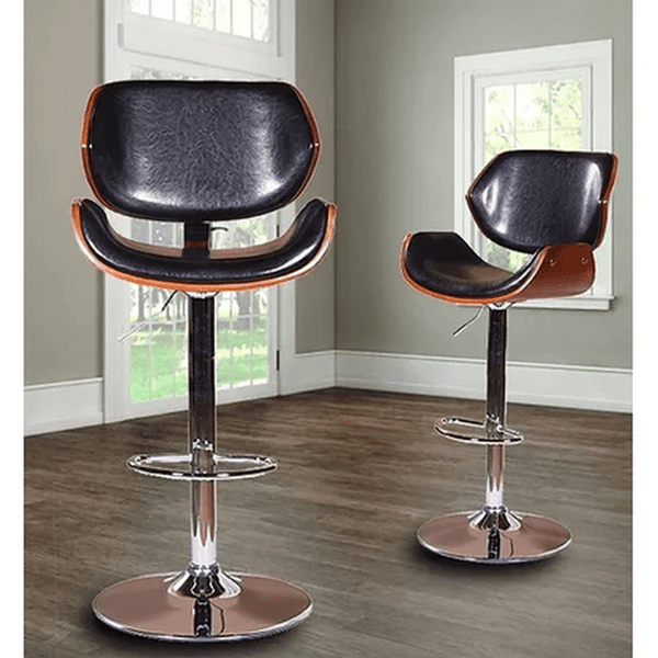Perfect Dealz Set of 5 Solid Back Faux Leather Bar Stools