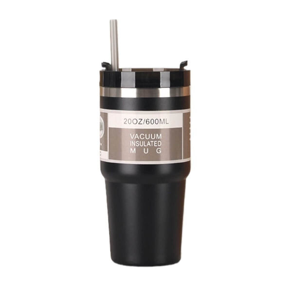 Perfect Dealz 600ml Stainless Steel Travel Portable Vacuum Insulated Flask Cup with Straw