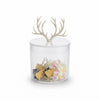 Antler Desktop Storage Box showcasing decorative antlers and holding paper clips and small accessories.