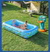 Inflatable Rectangular Kids Swimming Pool 210x130x56 CM image 0