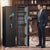 Large Digital Safe with Fingerprint Access for secure firearm storage and restricted access in elegant office setting.