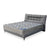 Elegant Upholstered Sleigh Bed with padded headboard and modern design, ideal for stylish bedroom setups.