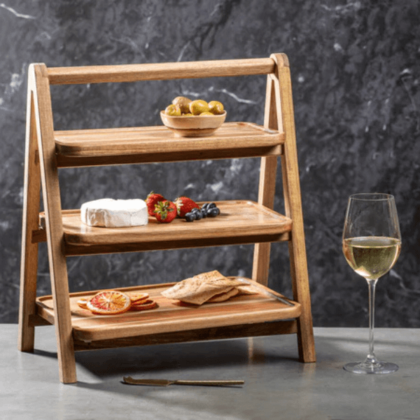 3 Tier Serving Wooden Tray image 0