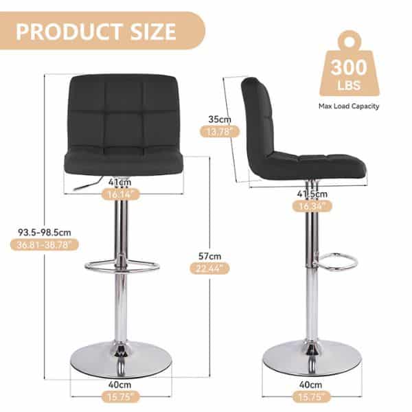 Swivel Bar Stool Adjustable Height Chair image 5