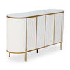 Modern Luxury Sideboard Table with marble-effect top and gold accents for stylish storage.