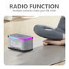 Smart Multifunction Alarm Clock with Bluetooth Speaker showcasing radio function for a richer daily experience.