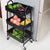 Perfect Dealz 3 Tier Metal Rolling Utility Organizer Rack