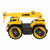 DIY Crane Truck with Light and Sound toy in yellow, featuring a crane arm and interactive design.