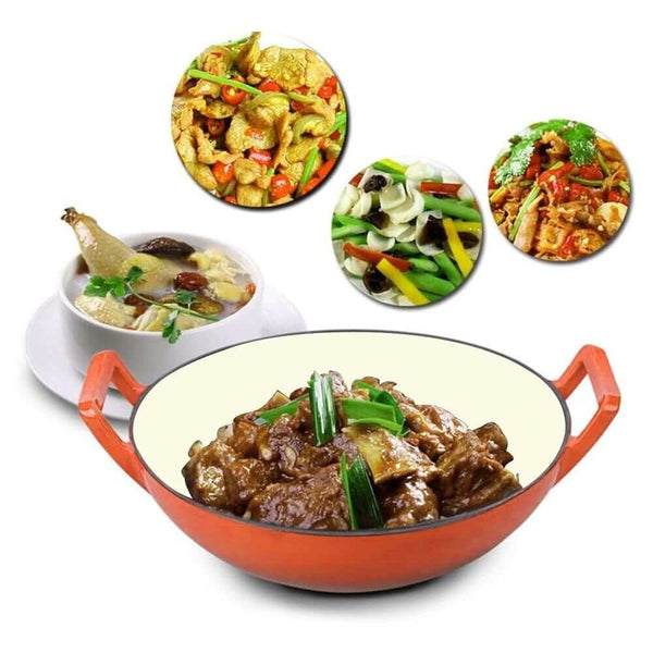 Perfect Dealz Cast Iron Chef Wok