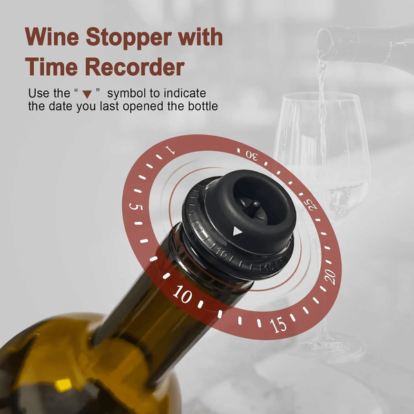Perfect Dealz Wine Saver Vacuum Pump Set with 4 Reusable Stoppers