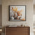 60x80cm Autumn Fields Canvas Wall Art featuring vases and pampas grass in a serene living space.