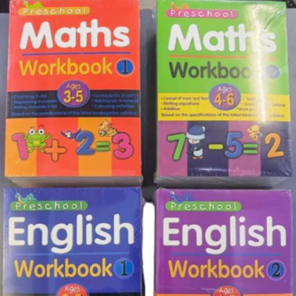 Perfect Dealz Preschool Workbooks in Maths and English for Kids