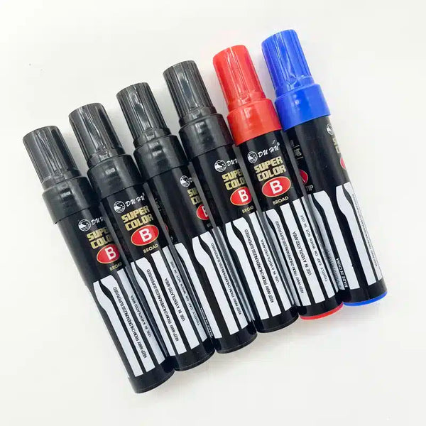 Perfect Dealz 6 Piece Black Super Color Permanent Marker